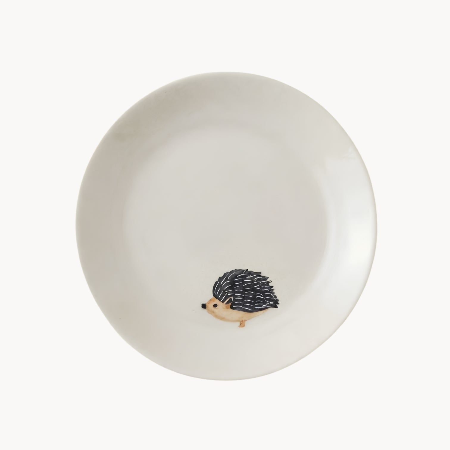 Ceramic Dessert and Snack Plate with Animal Motifs