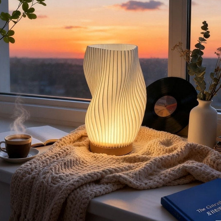 3D Wood Night Light – Decorative Atmosphere Lamp with Modern Design
