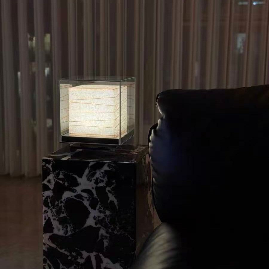 Square Paper Wireless Decorative Table Lamp