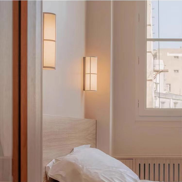 Wabi-Sabi Fabric Bedside Wall Light