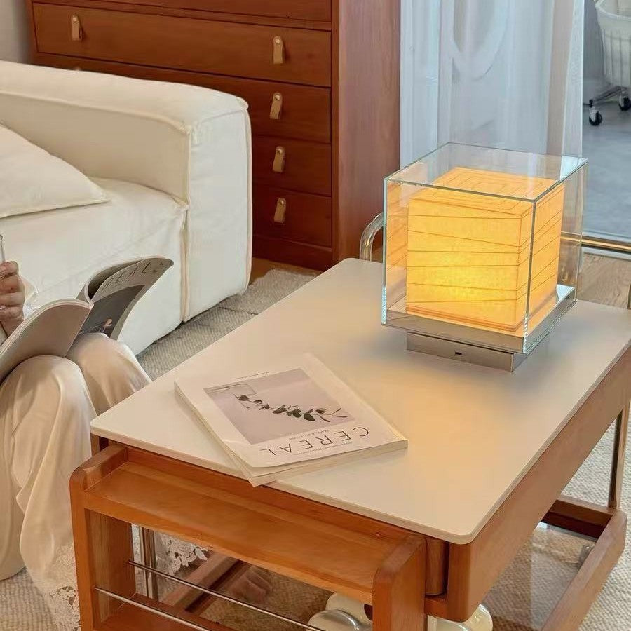 Square Paper Wireless Decorative Table Lamp