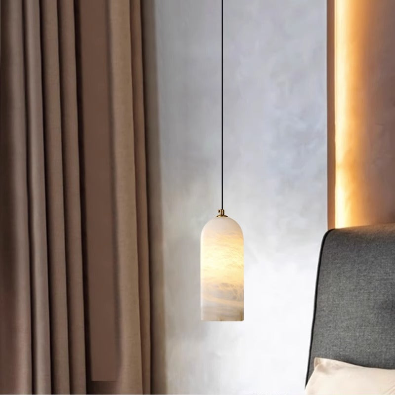 Modern Alabaster and Copper Pendant Light for Stylish Accent Lighting