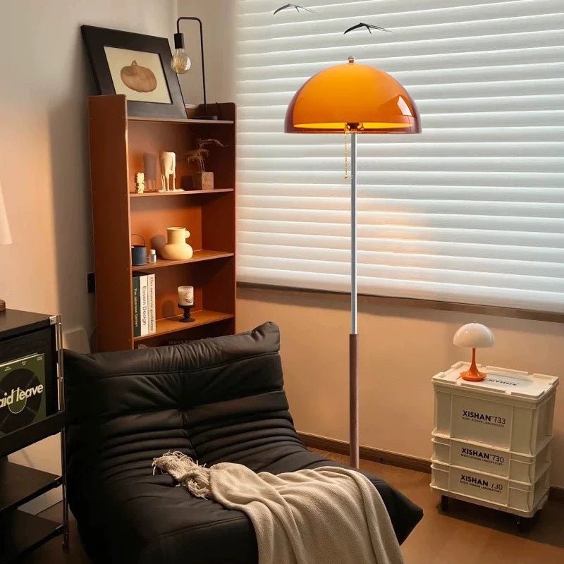 Vintage Pilzdesign Stehleuchte mit warmem Licht