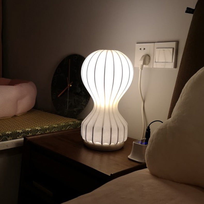 Wabi-Sabi Mushroom-Design Fabric Table Lamp