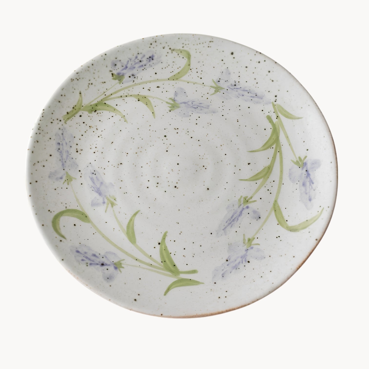 Handcrafted Hand-Painted Breakfast Plate in Blue and White