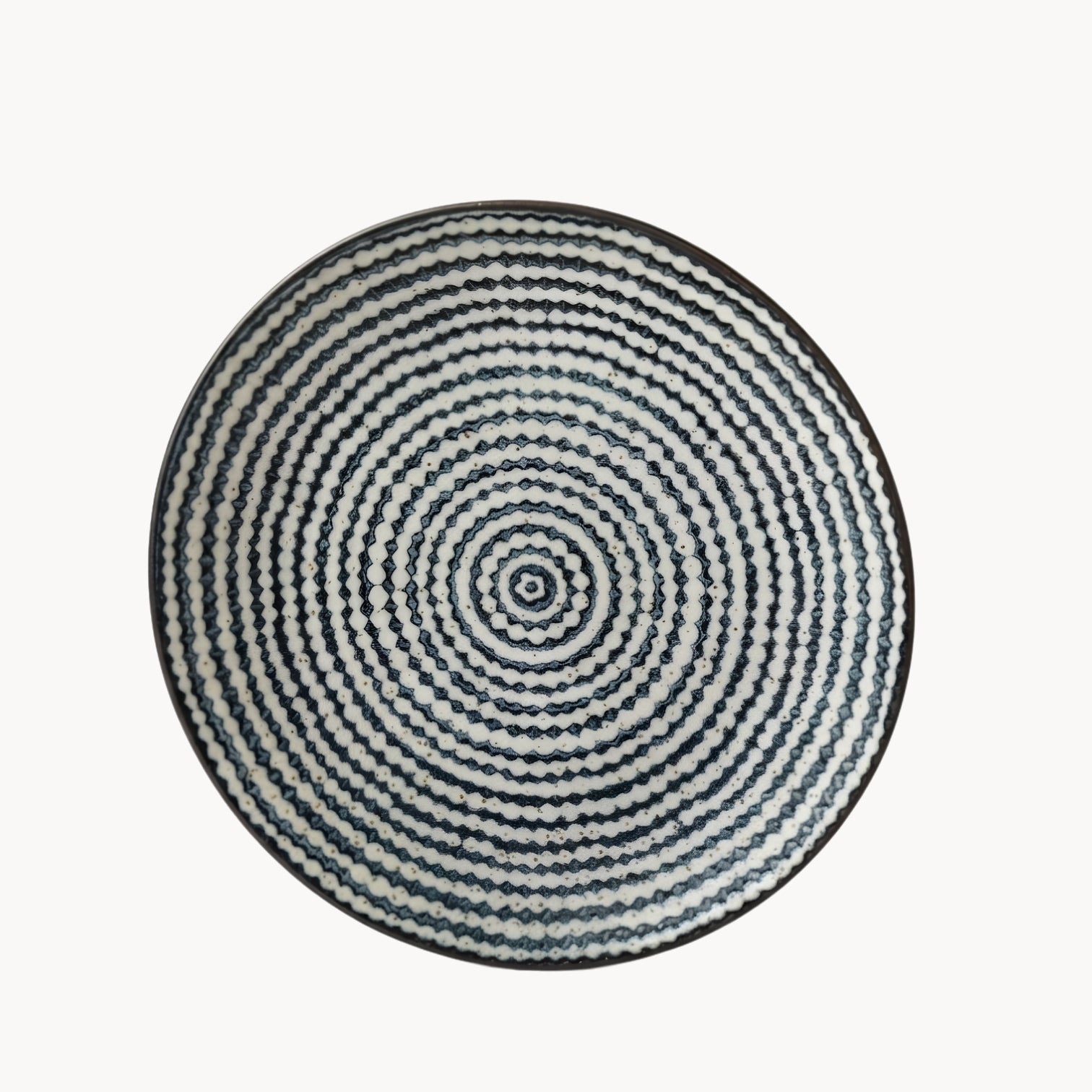 Handcrafted Hand-Painted Breakfast Plate in Blue and White