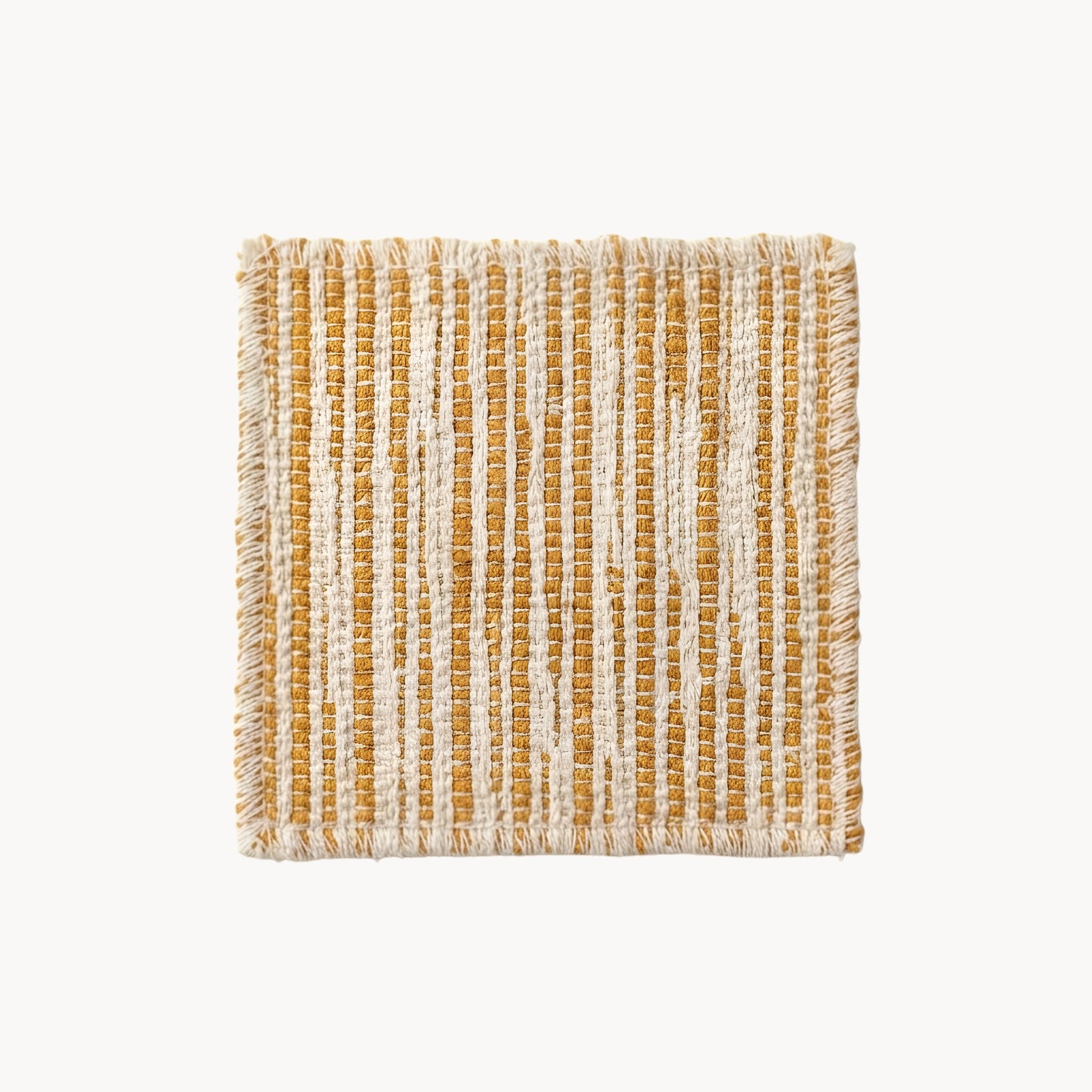 Handwoven Cotton Coaster in Vintage Style