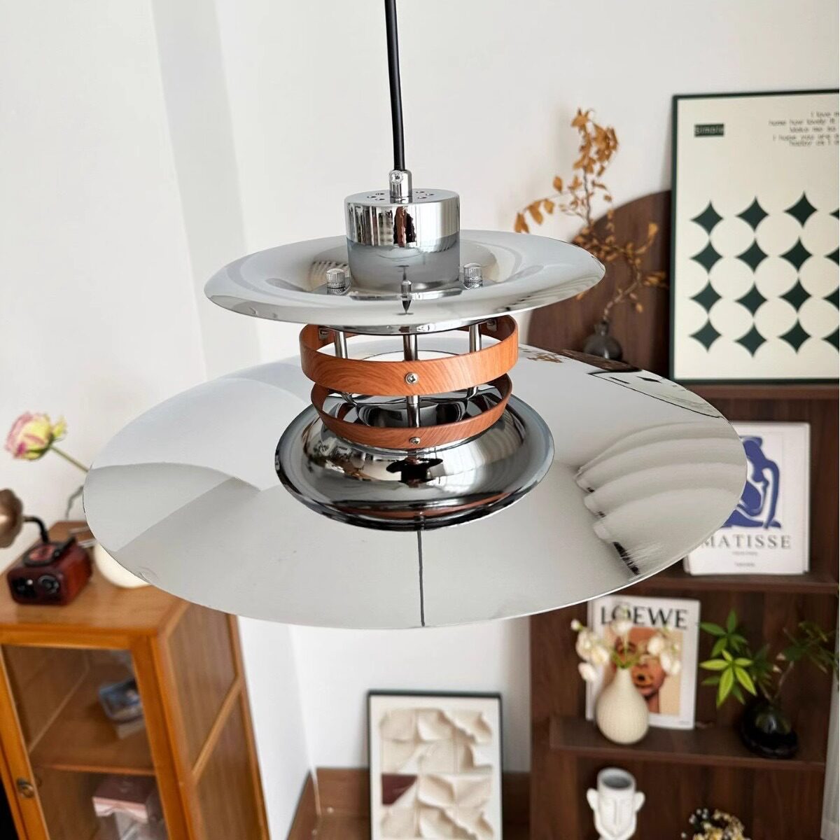 Vintage Bauhaus Pendelleuchte mit Schwenkarm