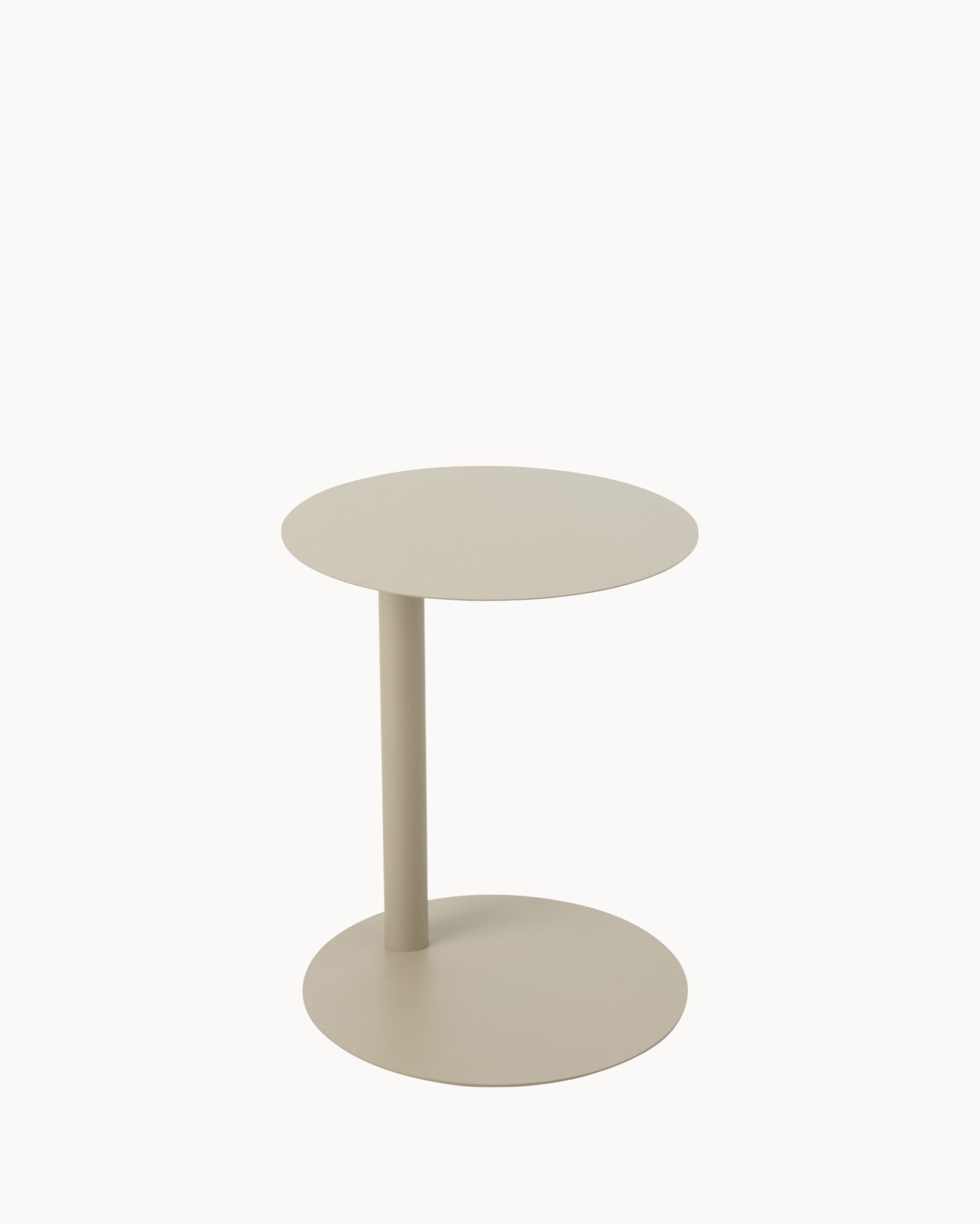 J-Line – Round Metal Beige – 50cm – Sturdy & Modern Accent Table