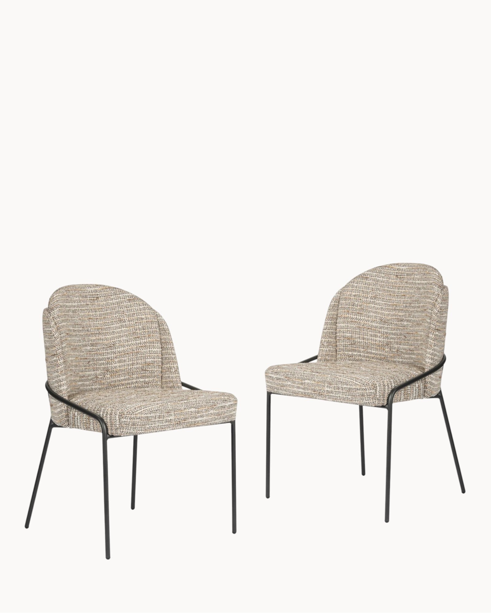 Pole To Pole - Fjord Chair Coco Set of 2 - Scandinavian Design - Cast Iron & Wood