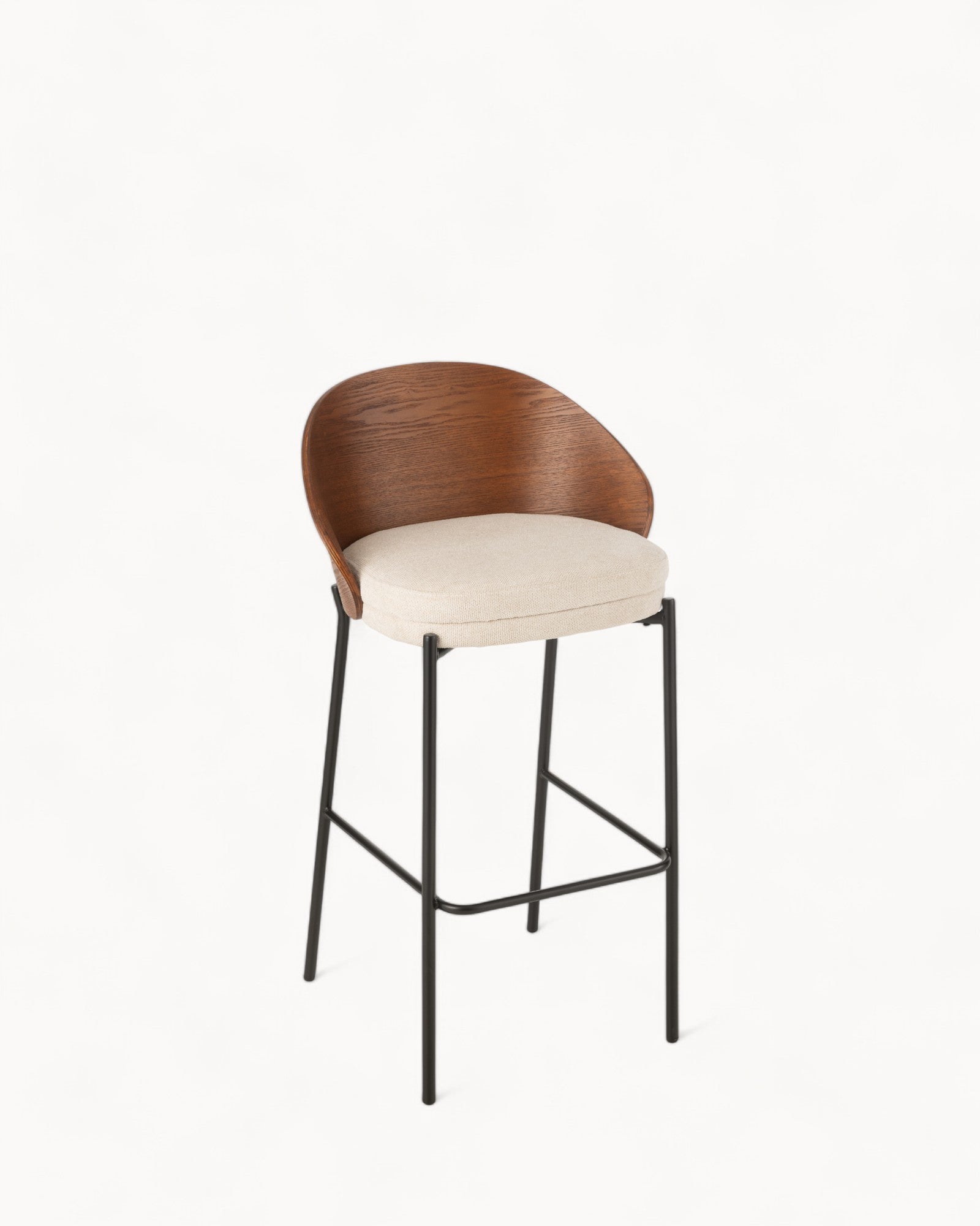 J-Line Bar Stool Lone – Plywood/Metal – Brown/Beige – 97.8 cm