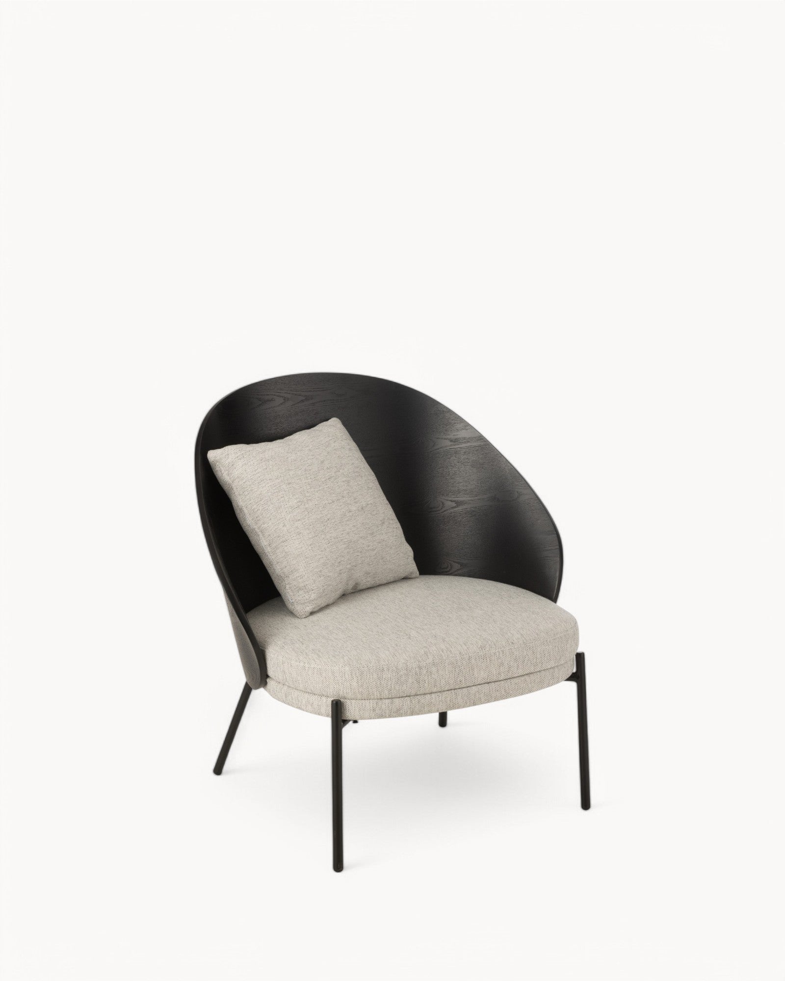 J-Line - Lounge Chair Lone, Set of 2 - Black/Grey - Comfortable and Modern