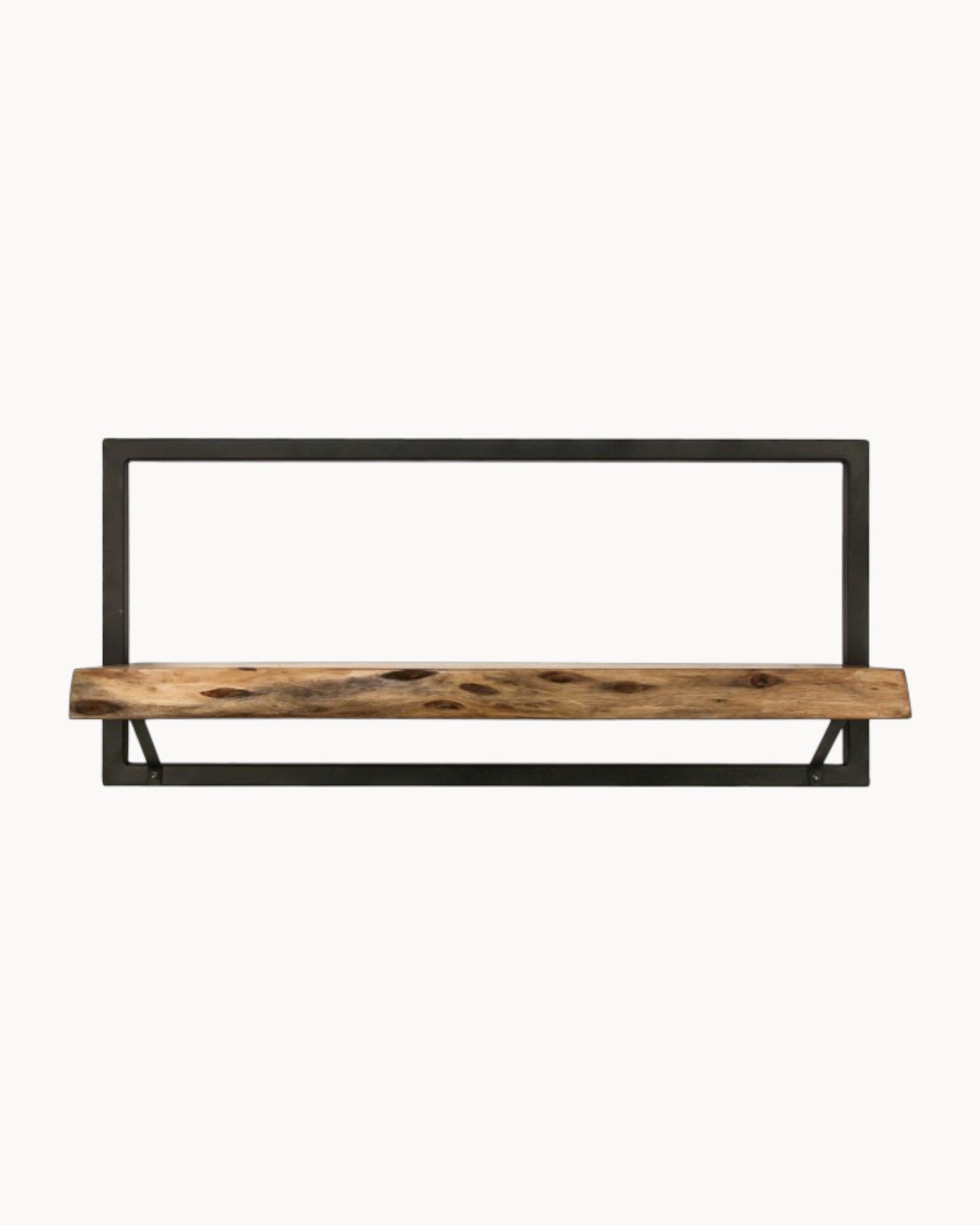 HSM Collection - Wall Shelf - Acacia Wood Metal - Natural , 70cm