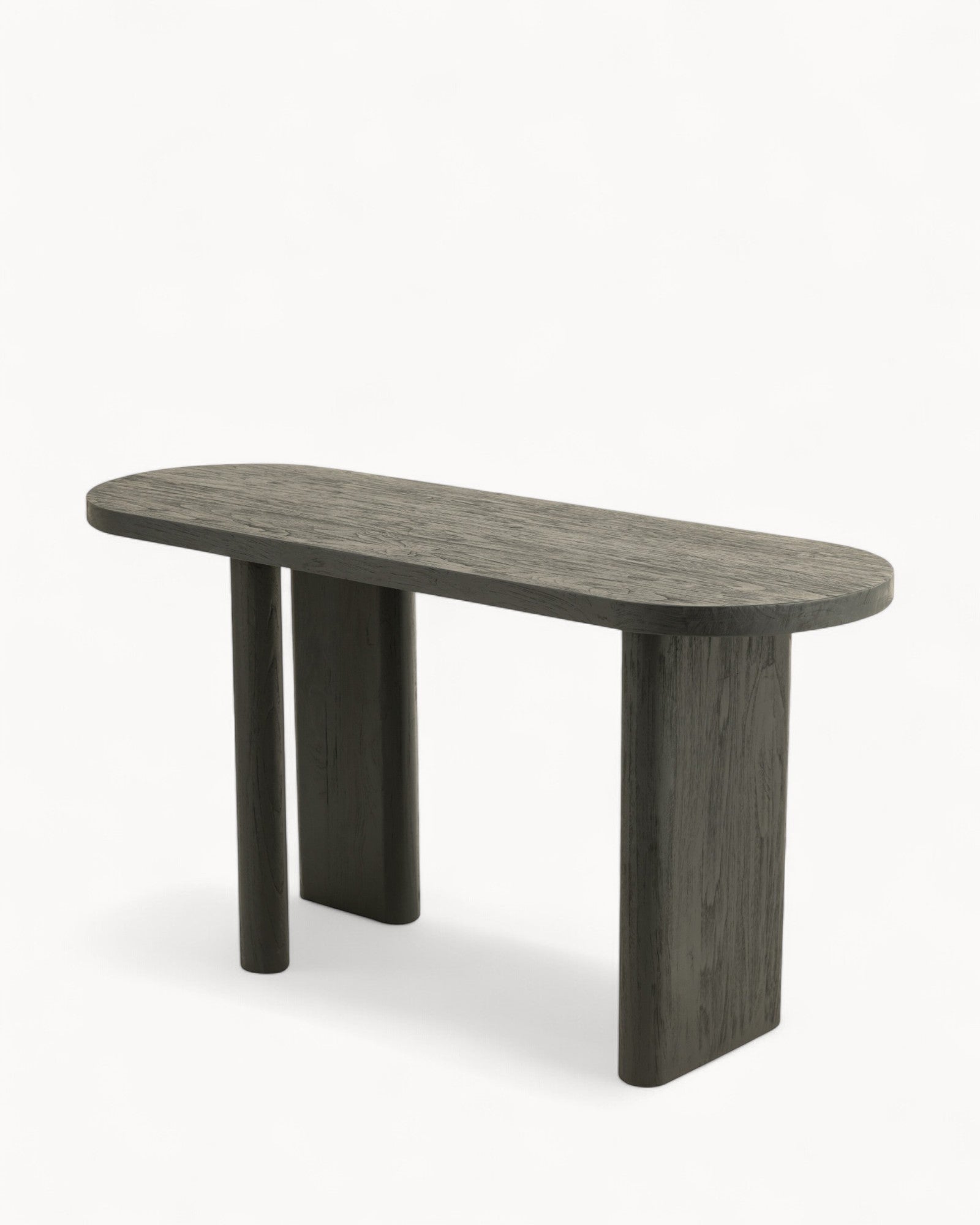 Wooden Table - Modern black - Teak Look - 150x50 cm - Robust Quality