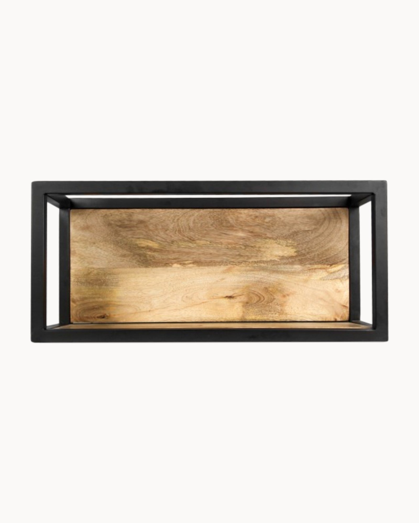 Wall Shelf - HSM Collection Levels - Mango Wood/Metal - Natural/Black