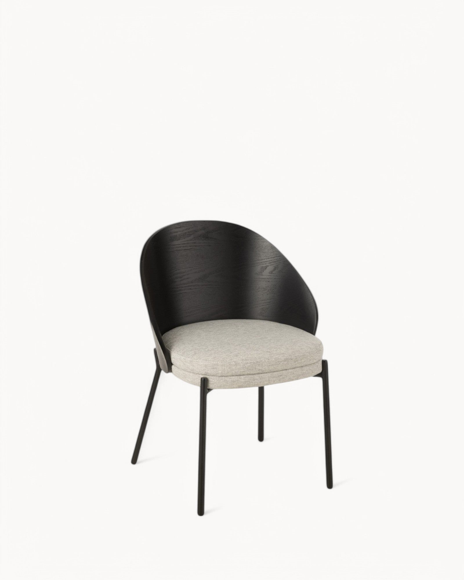 J-Line Chair Lone - Plywood & Metal Black/Grey - Modern Design Chair