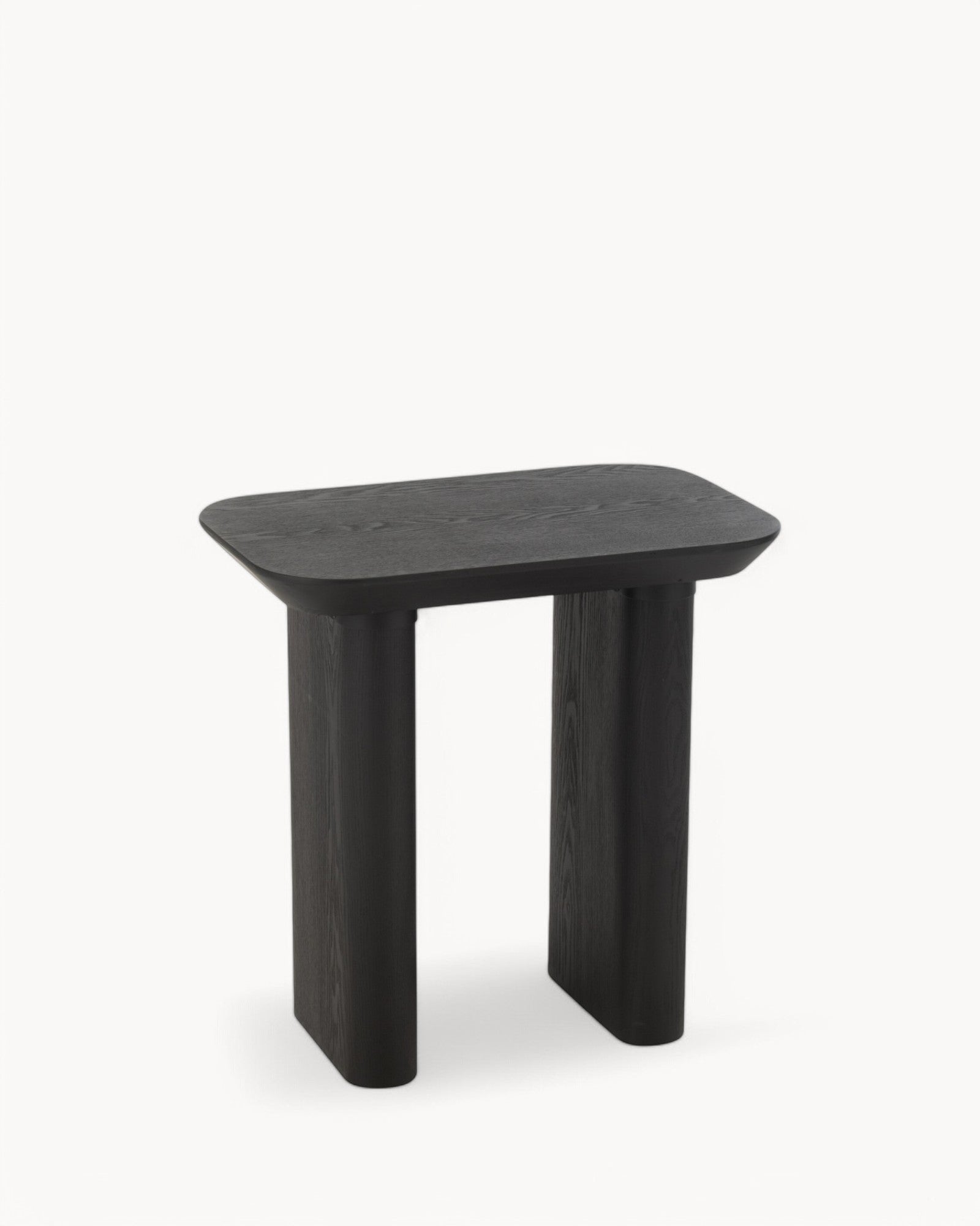 J-Line – Side Table – Black Fir Wood with Thin Veneer – 60x38x61 cm