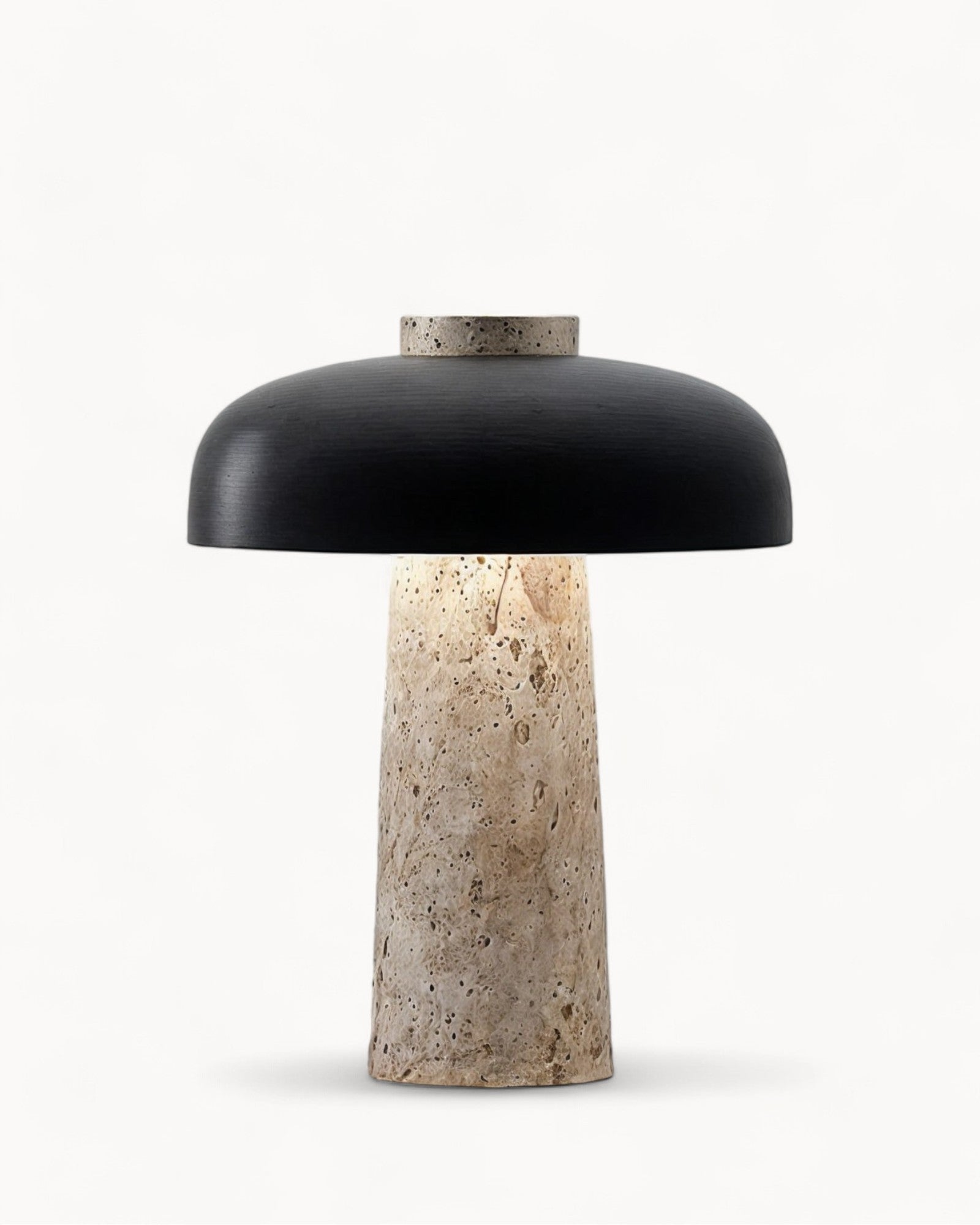 Travertine Table Lamp - LED Dimmer - Modern Design - 24 cm