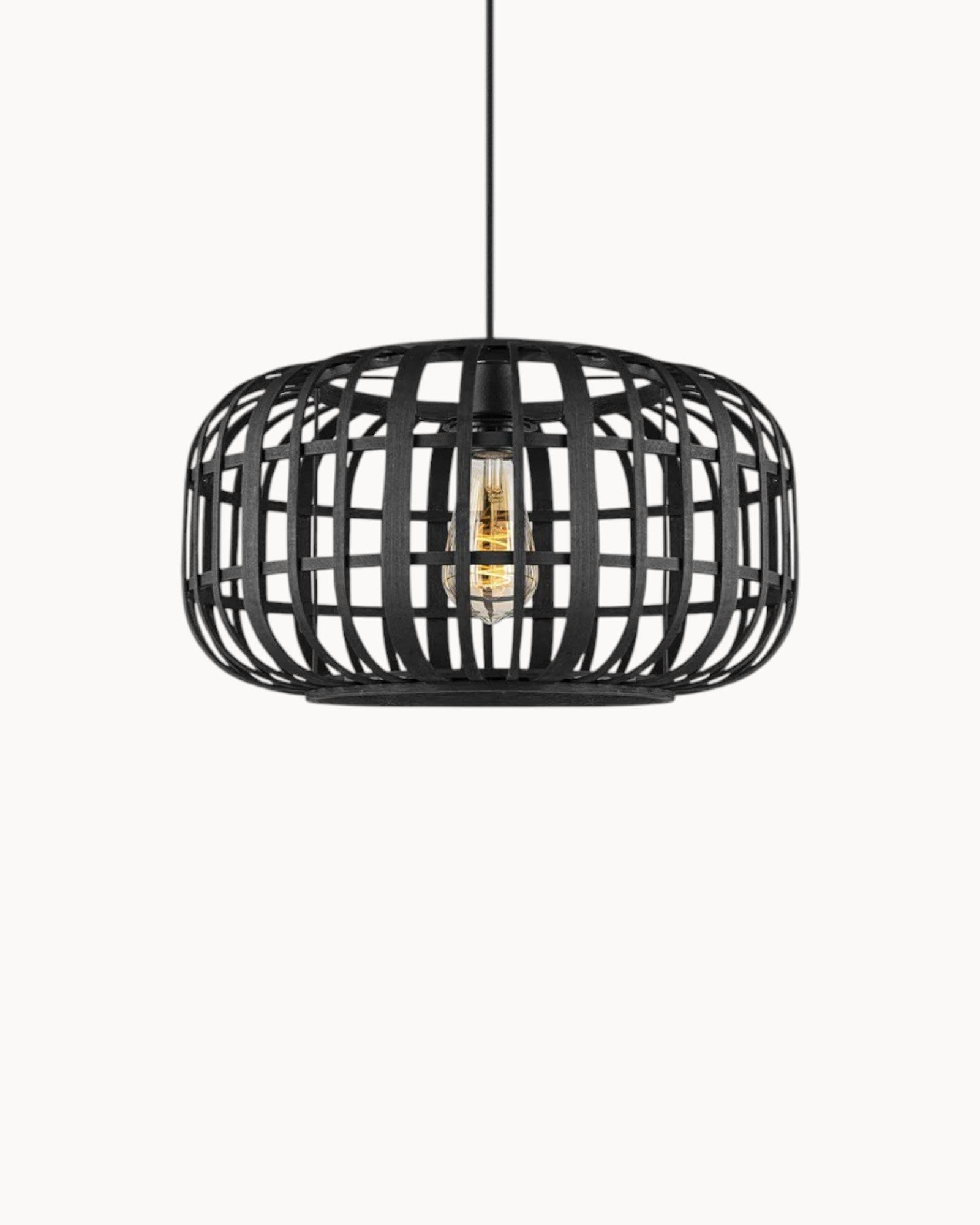 Home Sweet Home - Boheemse hanglamp van bamboe, 40x126 cm, zwart
