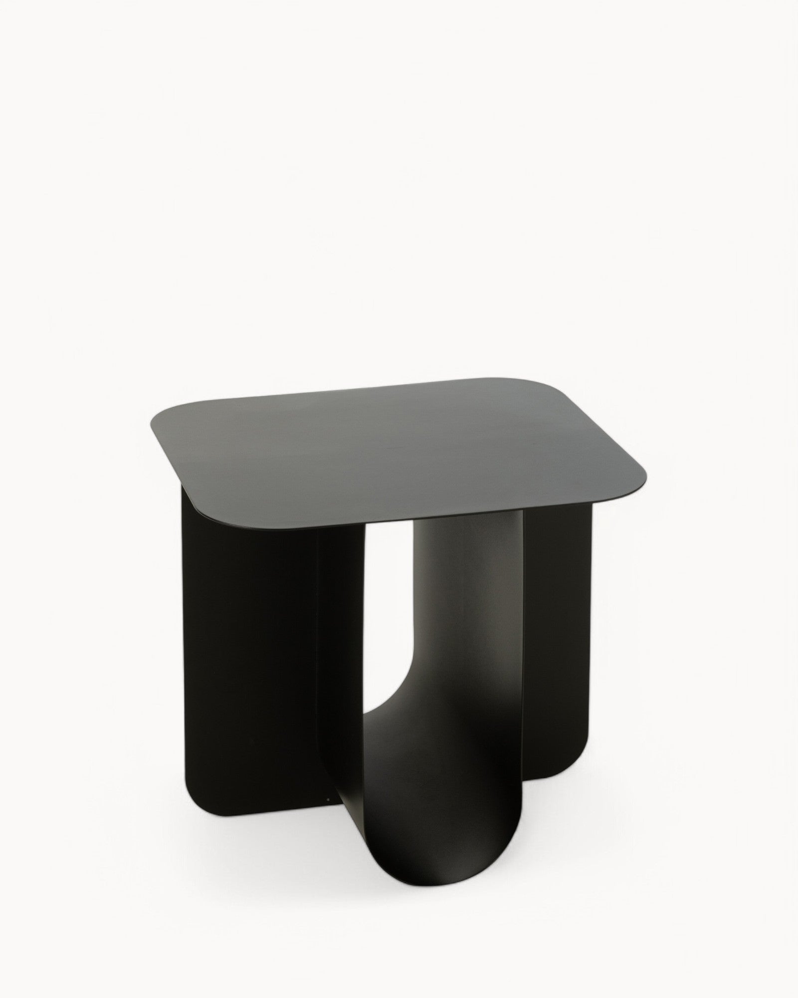 J-Line – Side Table – Square Black Metal – Modern & Sturdy – 39 cm Height