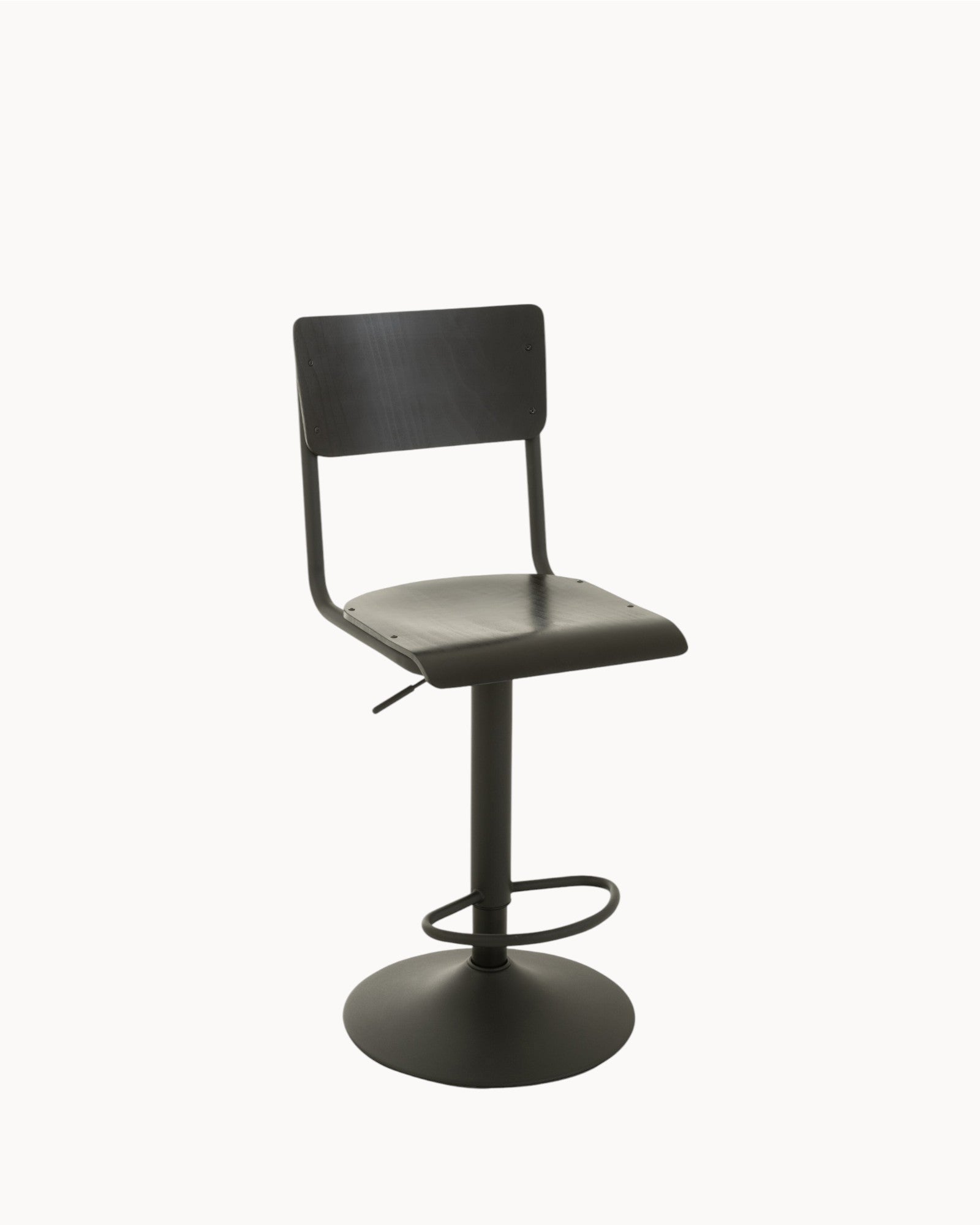 J-Line - Bar Stool Wood/Metal Black - Industrial Design, 79 cm Seat Height