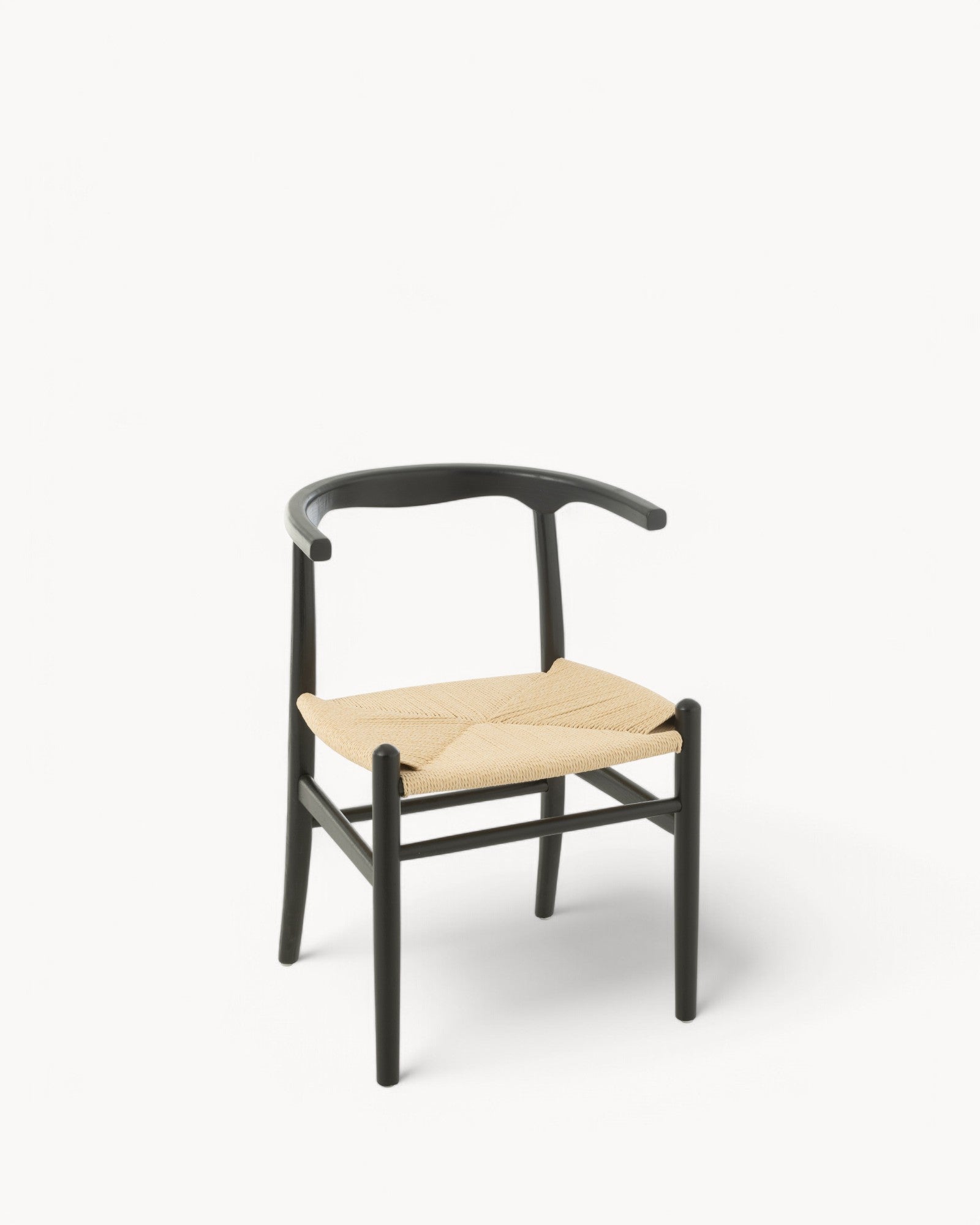 Chair Toon – Black Beech Wood with Rope Seat – Modern Dining & Accent Chair