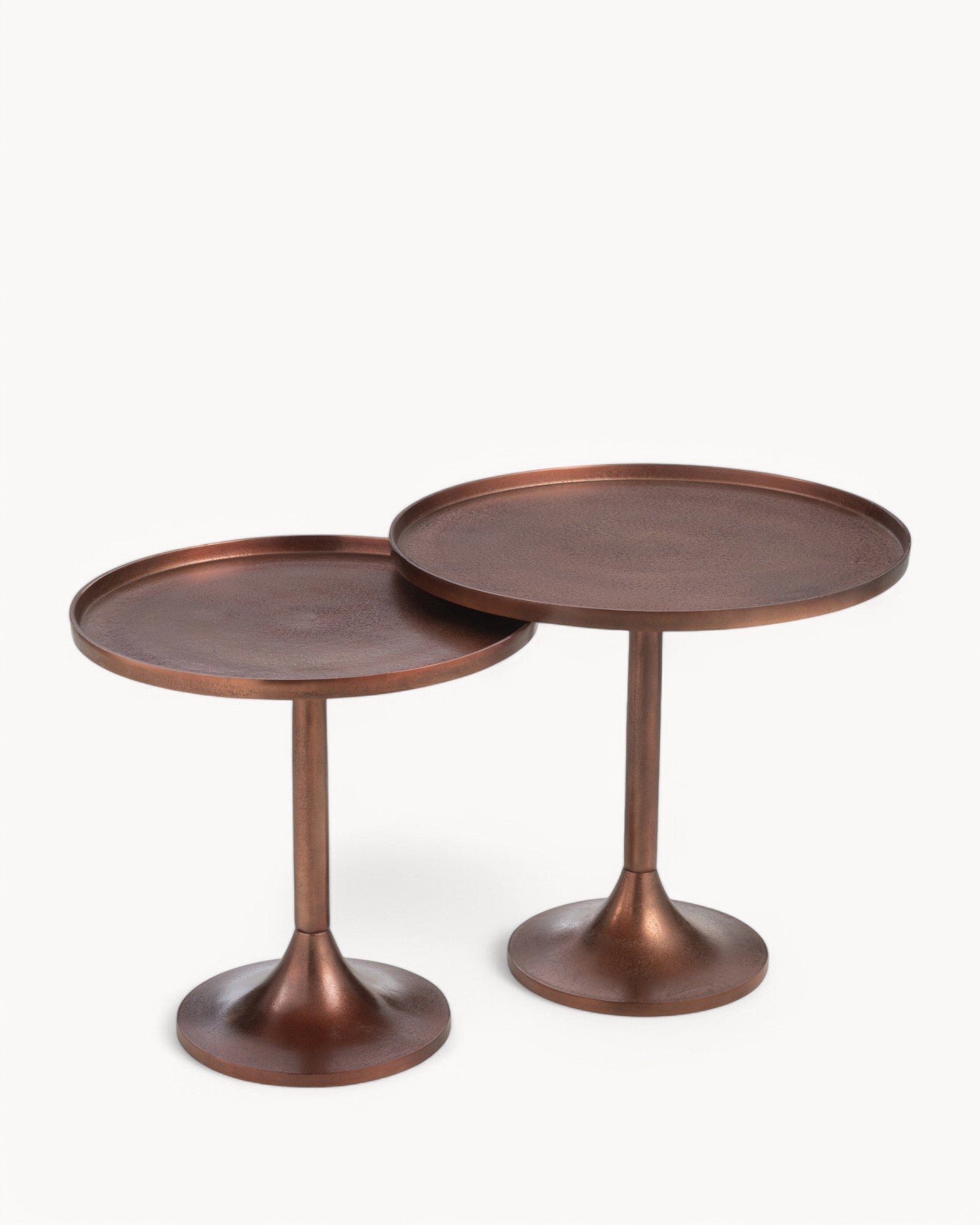 J-Line - Side Table Set - Aluminum Bronze, Set of 2, Modern Design