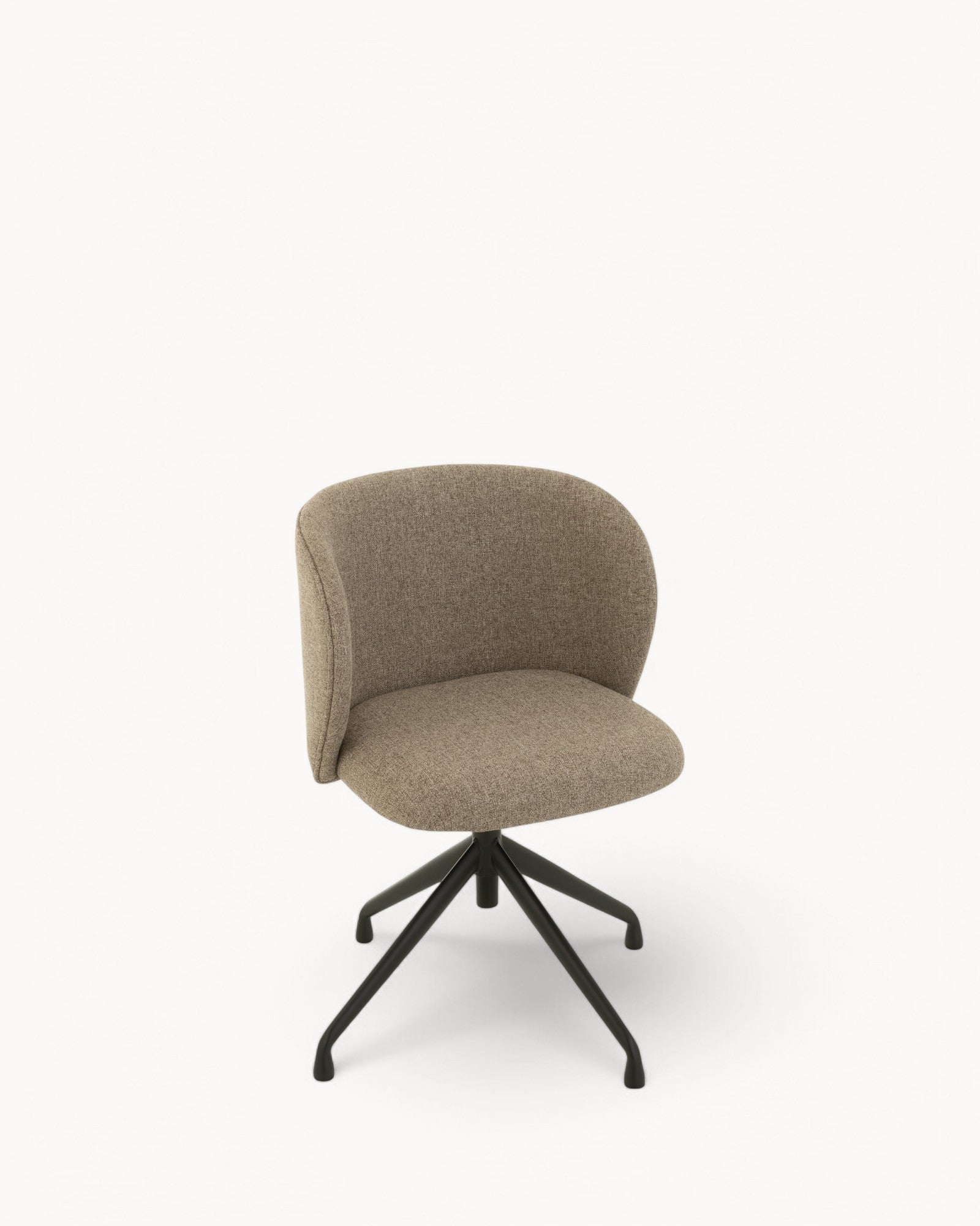 J-Line - Chair Turn/Up/Down - Dark Brown & Beige - Wooden Frame - Linen