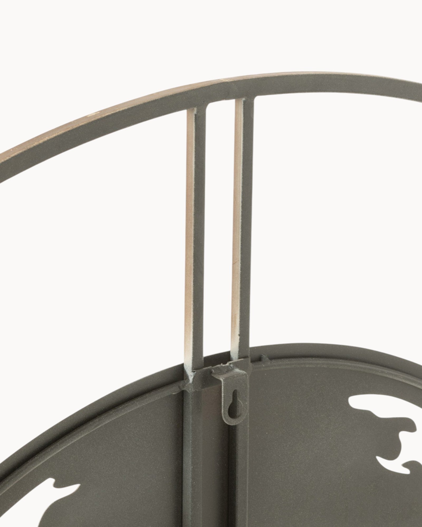 Wanduhr mit Weltkarte - Metall Braun - 90 cm - Industrial Design