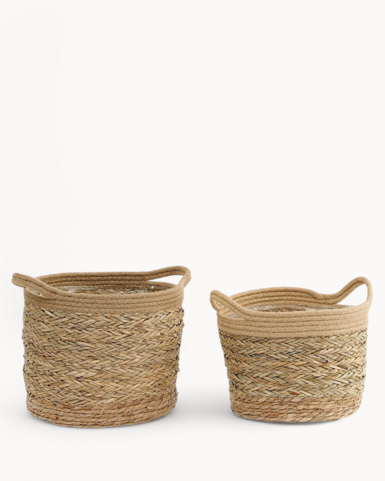 Mica Decorations - Seaweed Plant - Set of 2 - H28 x Ø30 cm - Light Brown