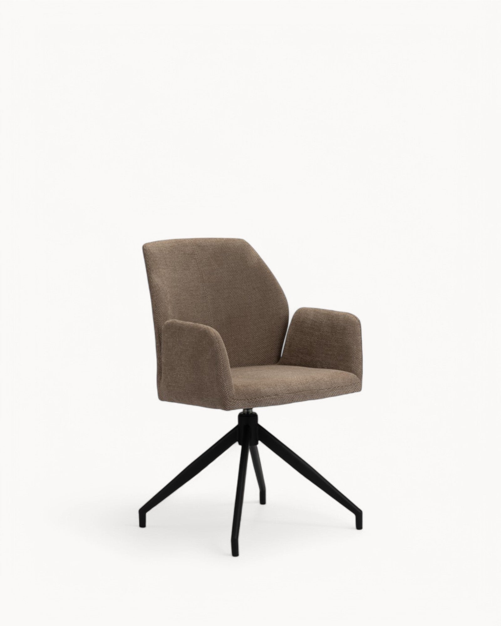 Storm Swivel Chair - Brown Swivel Chair with Upholstered Seat and Backrest
