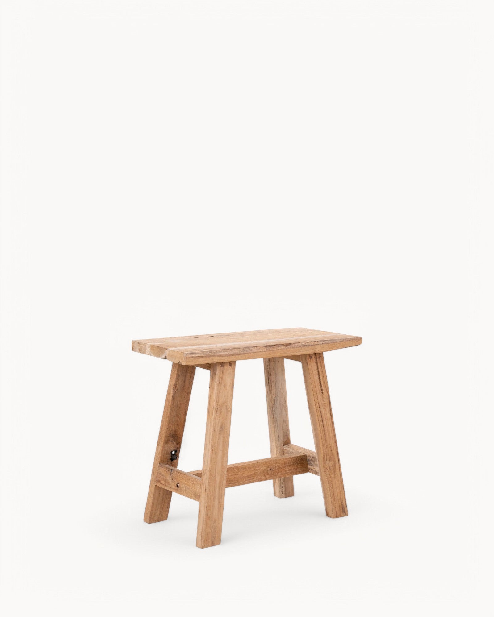 Barcelona Bench - Teak, Natural - 50x25x45 cm - Indoor and Outdoor Furniture