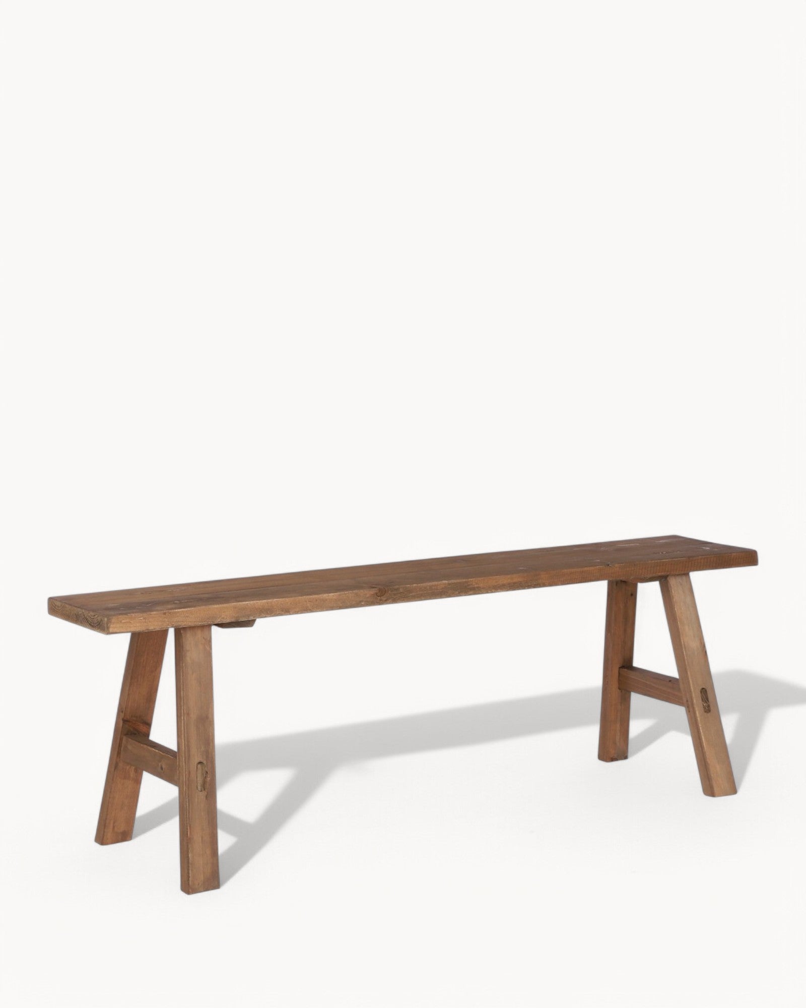 Mica Decorations - Wooden bench made from recycled wood - Brown - L108 x W20 x H36.5 cm