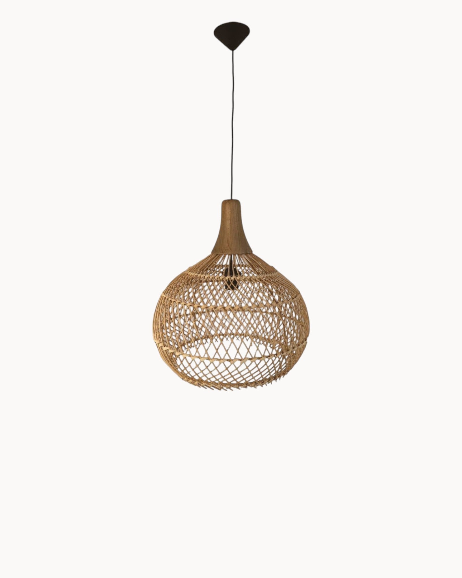 Hanging Lamp Rattan Natural Ø43cm - HSM Collection - Teak - E27 Socket