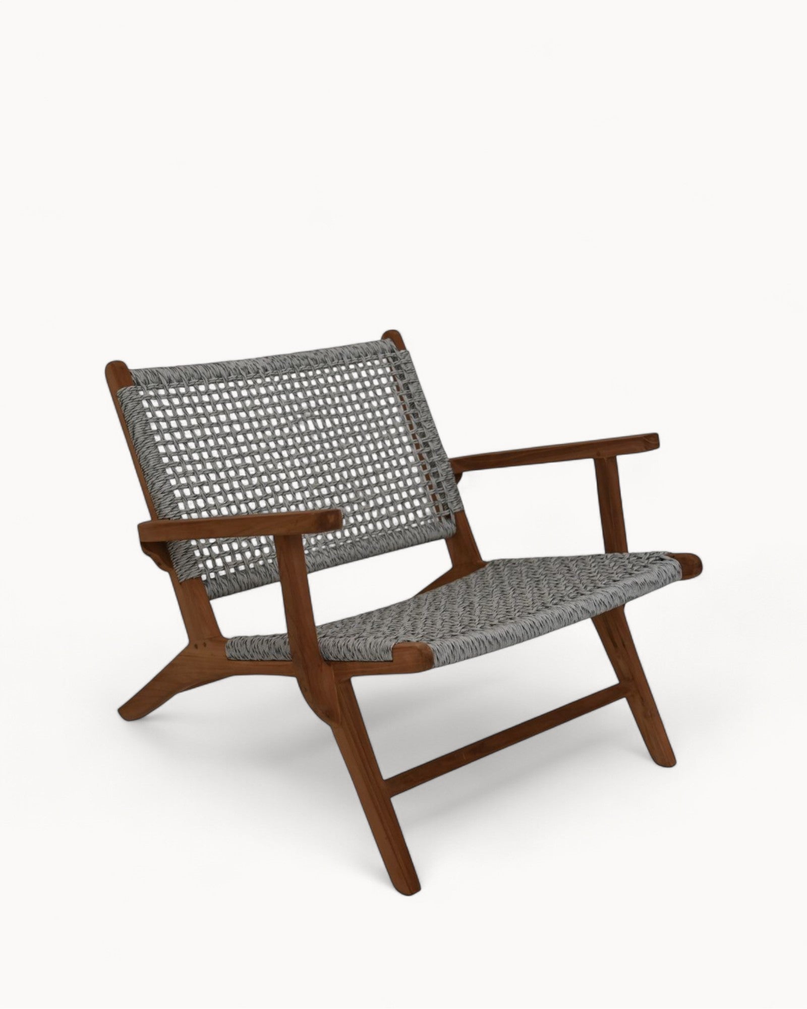 HSM Collection - Rio Lounge Garden Chair - Teak/Banana Leaf, 67 cm