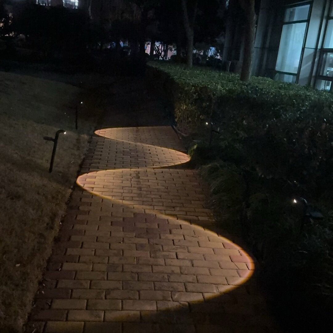 Modern Solar Garden Light with Ground Spike
