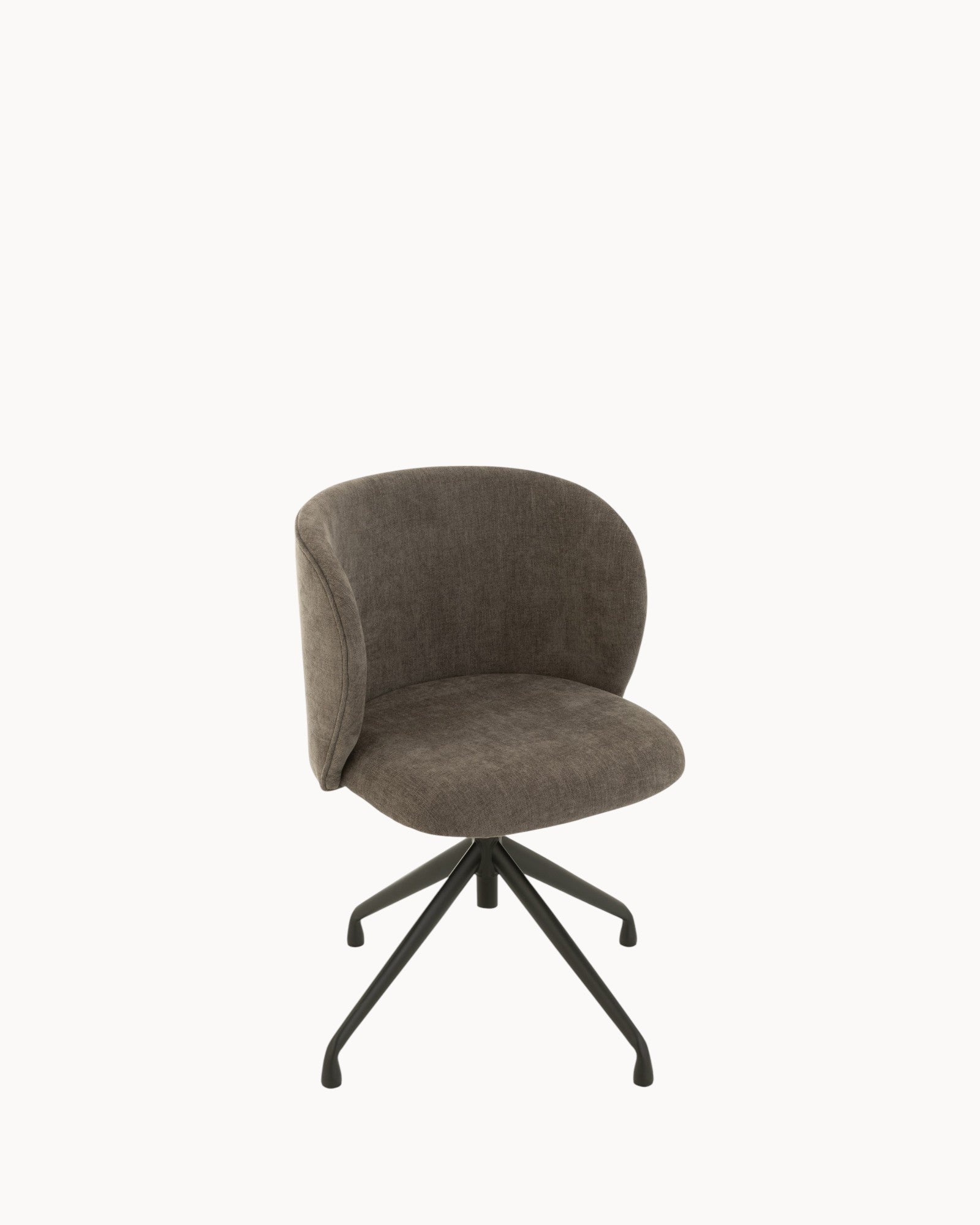 J-Line - Wooden Dining Chair - Dark Grey Textile Upholstery - 52 cm