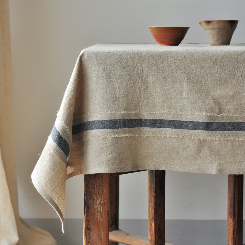 Ramie-Cotton Mix Tablecloth with Natural Texture