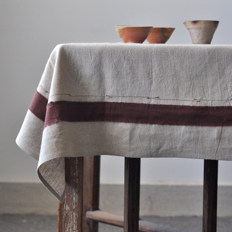 Ramie-Cotton Mix Tablecloth with Natural Texture