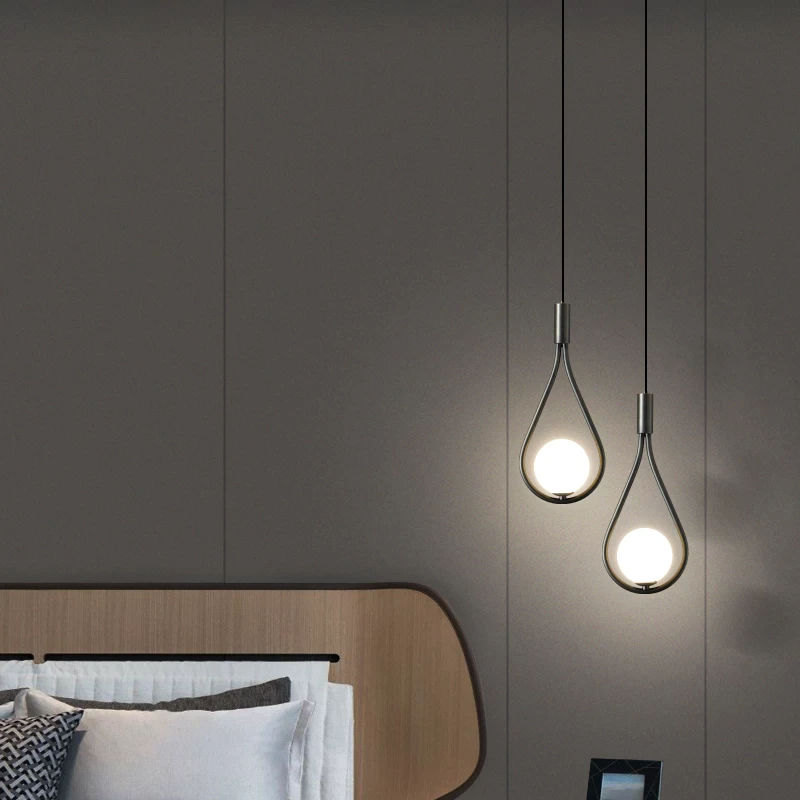 Moderne Scandinavische Hanglamp, IJzer & Glas, E27/E14/G9, In Hoogte Verstelbaar