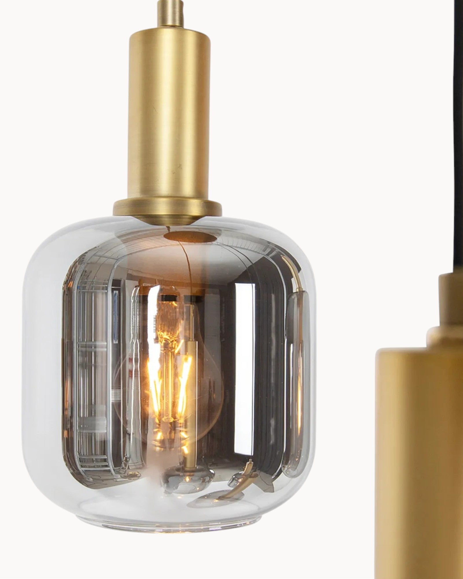Nordic Pendelleuchte - Moderne Glas Hängelampe 5-flammig Schwarz