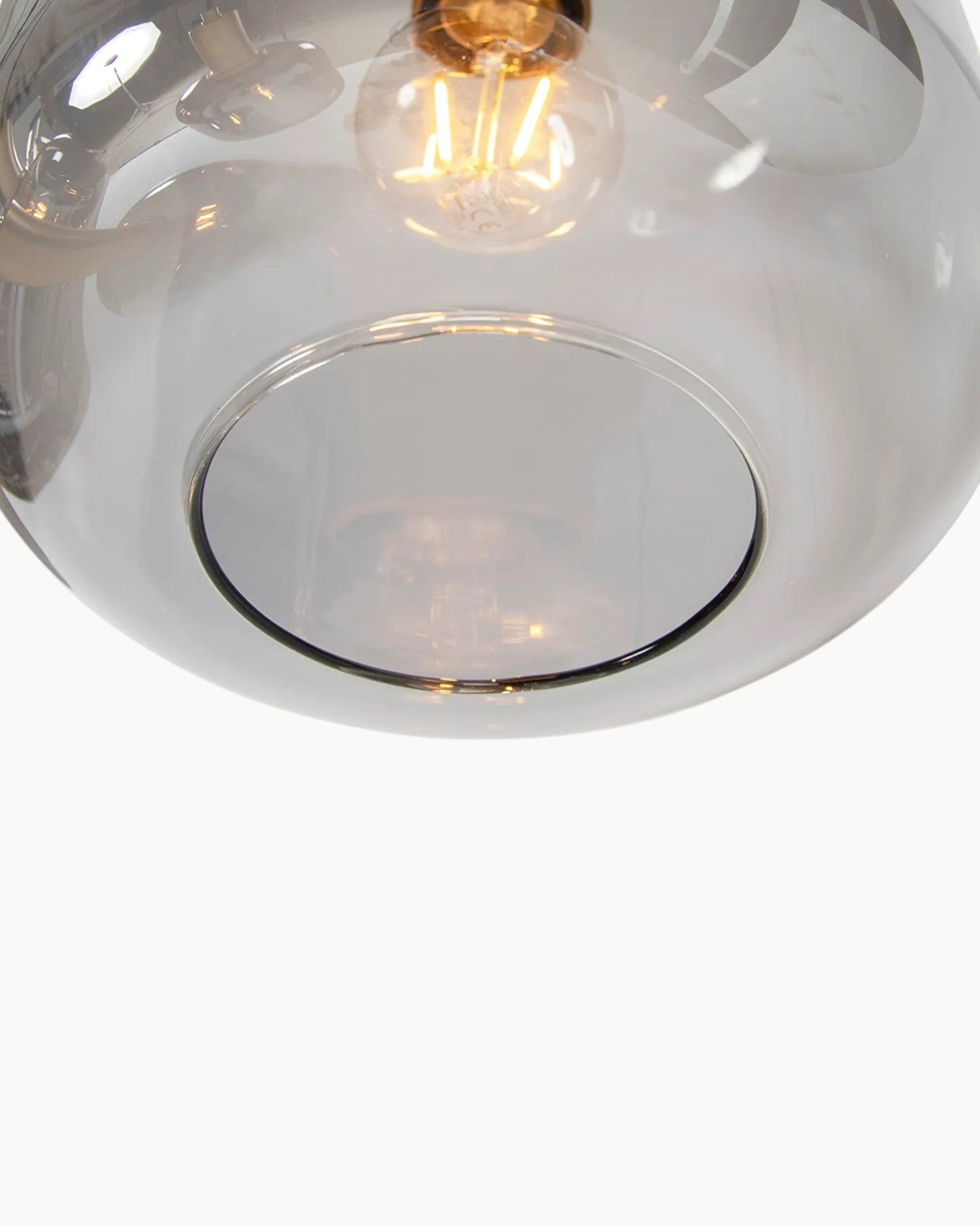 Nordic Pendelleuchte - Moderne Glas Hängelampe 5-flammig Schwarz