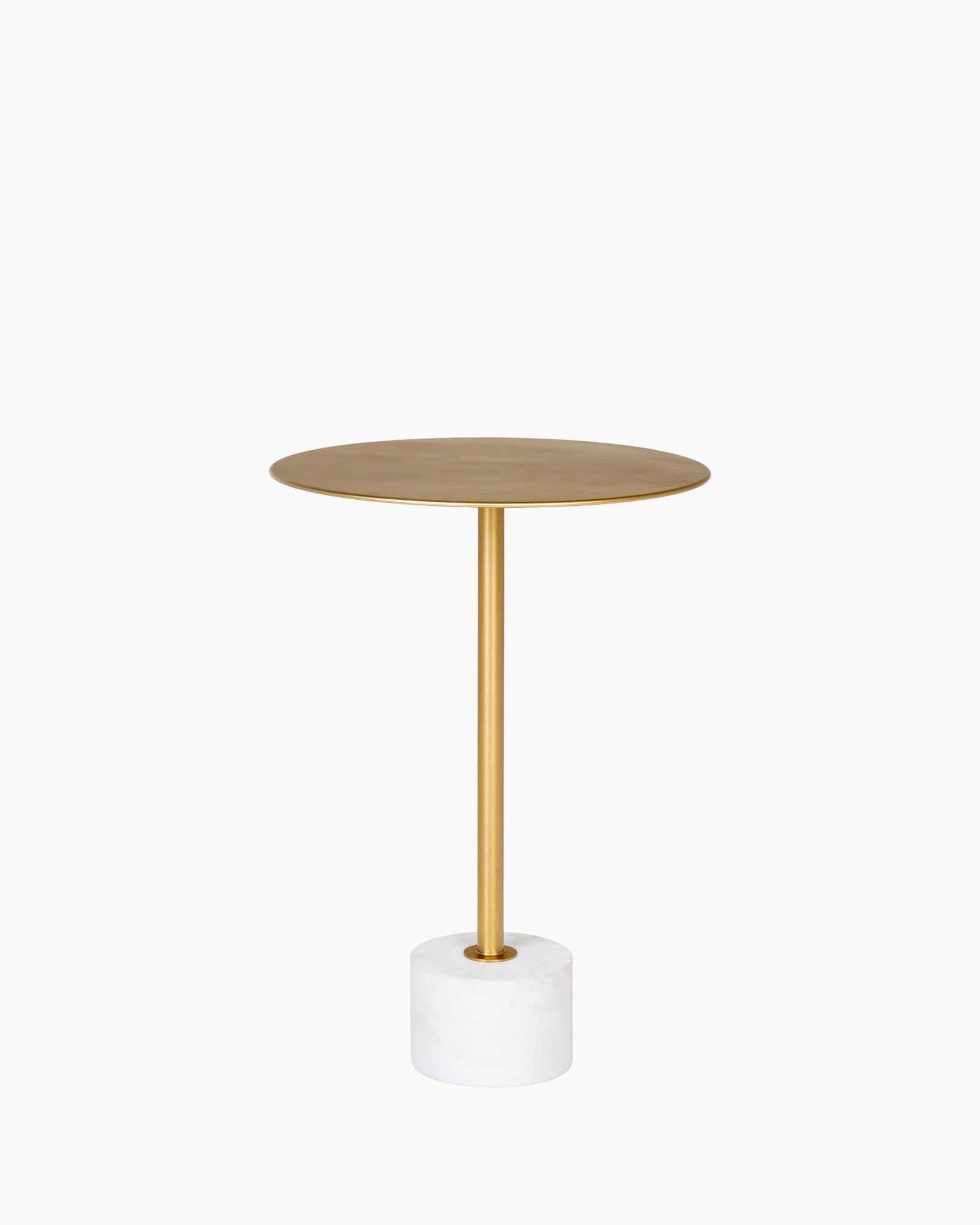 Lecco Side Table - Marble & Brass, Ø41 cm, H58 cm