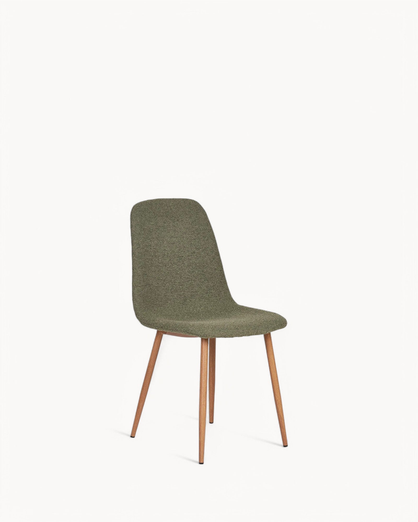 Stockholm Dining Chair - Dark Green, Steel Frame, Upholstered Sea