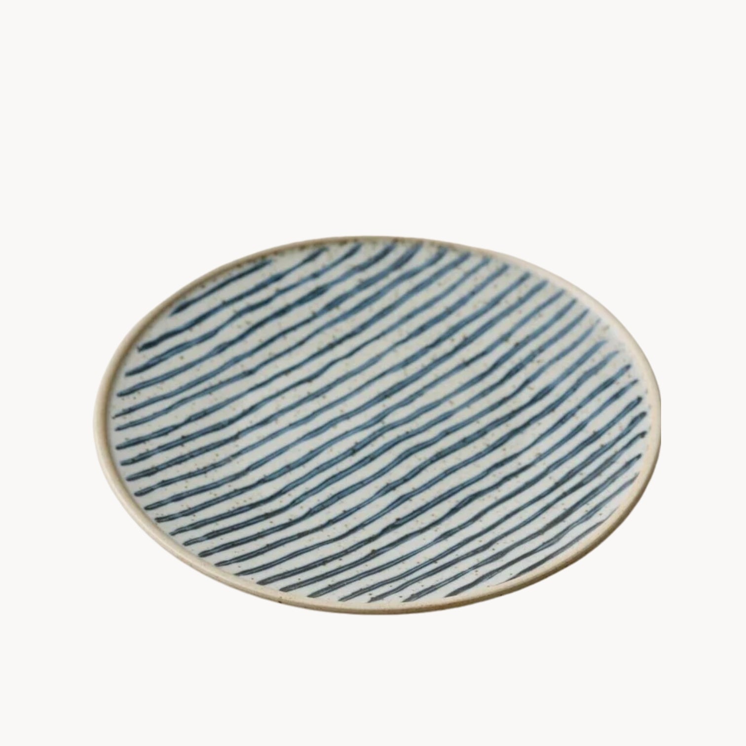 Handcrafted Hand-Painted Breakfast Plate in Blue and White