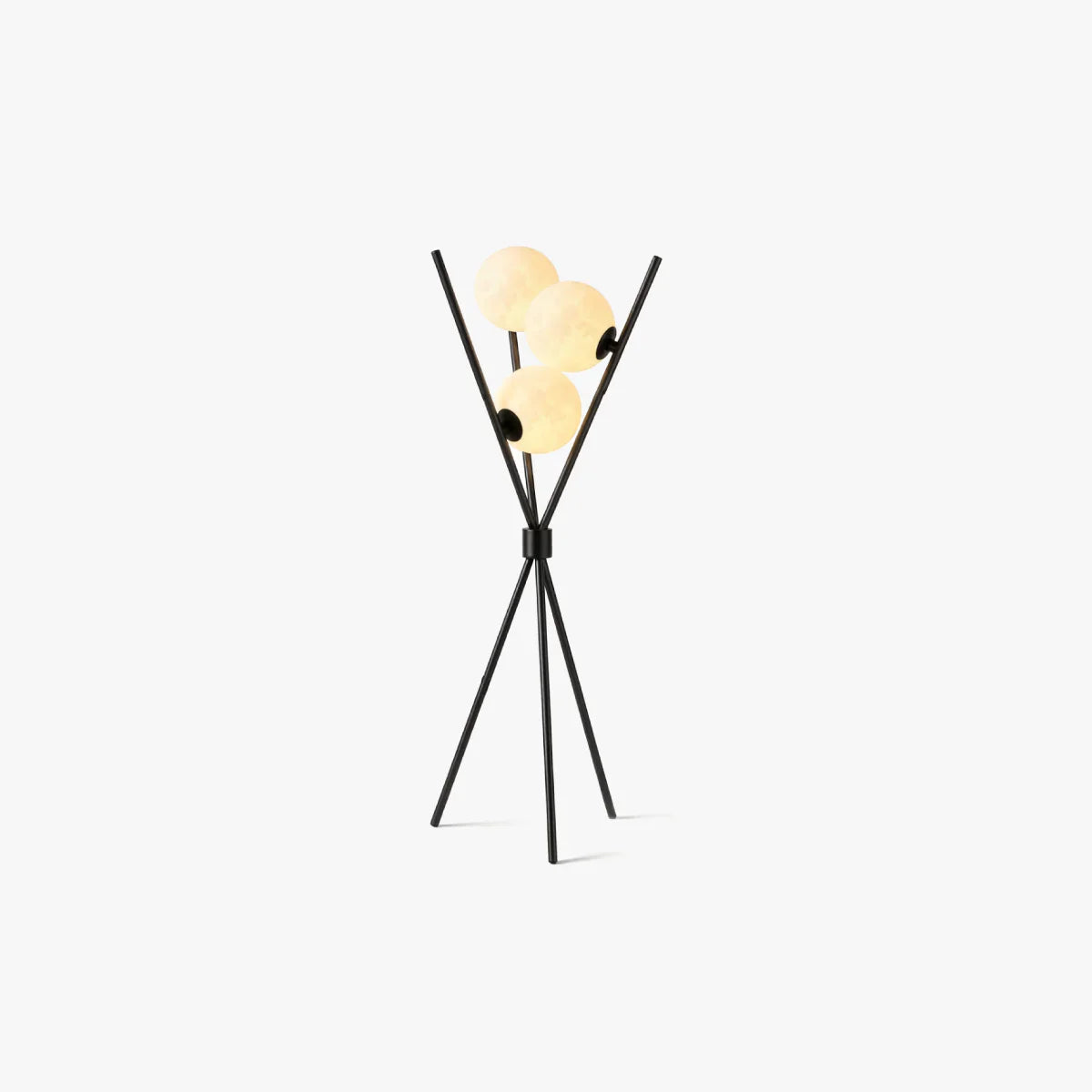 Table Lamp with Frosted Glass Globe Shade and Tripod Stand