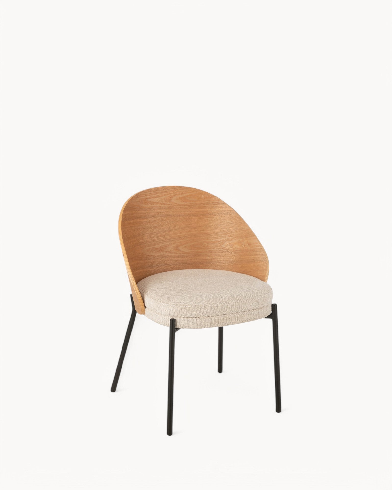 J-Line – Chair Lone – Natural Plywood Seat & Metal Frame – 54 cm Wide