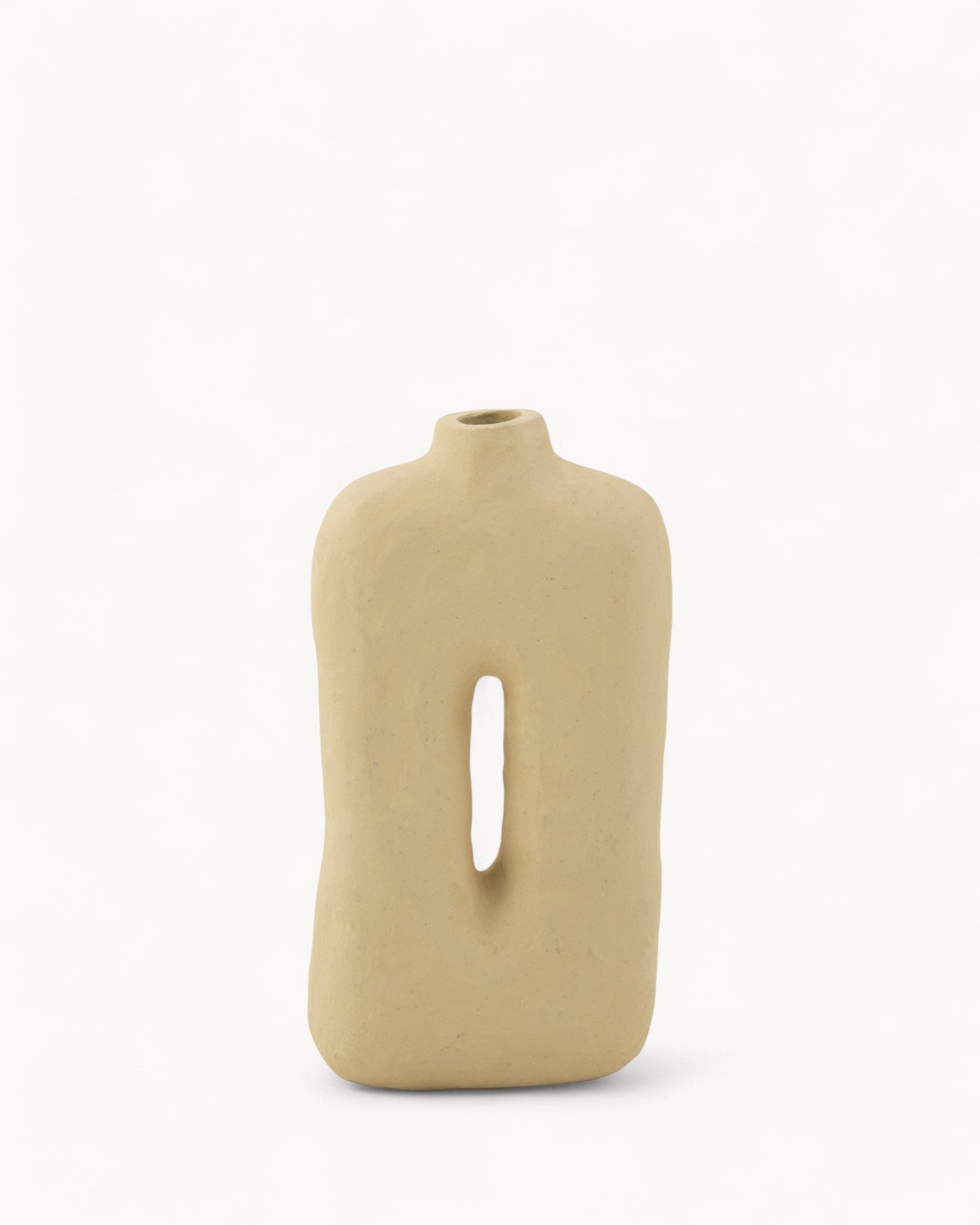 J-Line Square Flower Pot - Natural Look Made of Papier-Mâché, 50 cm