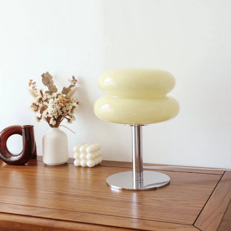 Decorative Glass Bedside Lamp with Atmospheric Lighting