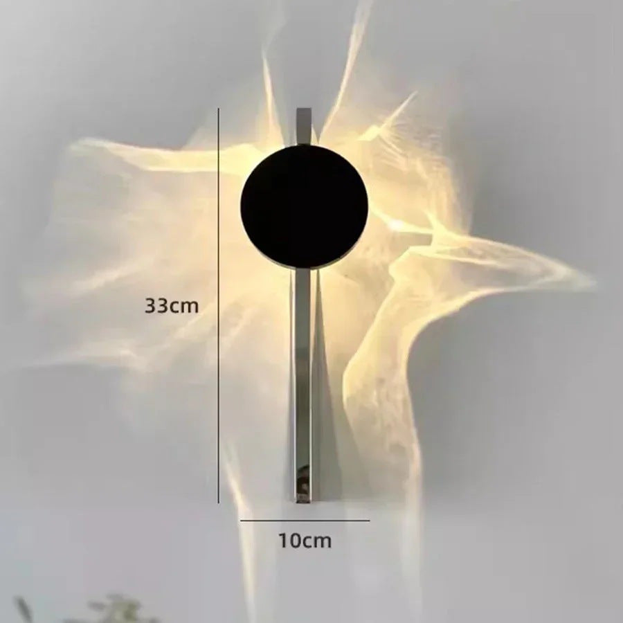 Modern LED Wall Lamp with Ripple Light Effect & Rotating Head